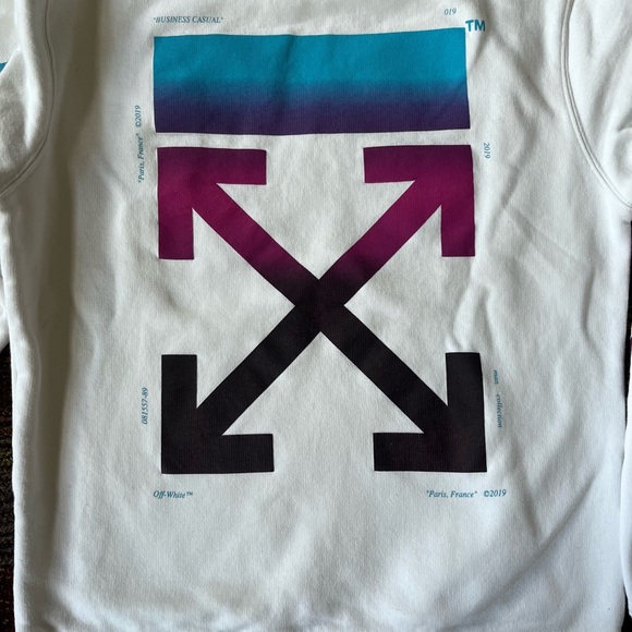 Off—White Virgil Abloh: Main Label. 2019 Gradient sweatshirt. Sz M. - Picture 6 of 9